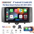 64G Android 13 Carplay Autoradio Für Smart Fortwo 451 2011-2015 KAM GPS Navi RDS