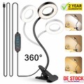 LED Klemm-Leuchte dimmbar Leselampe flexibel Tisch-Lampe Buch Licht Buchlampe