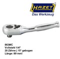 Hazet Umschaltknarre 1/4" (6,3 mm) 863MC Vollstahl Knarre für wenig Platz 20 Z.