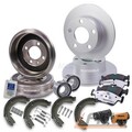 2x BREMSSCHEIBE + BREMSKLÖTZE VORNE + 2x RADLAGER HINTEN FÜR AUDI 80 B4