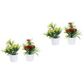  2 PCS Deko Kunstpflanzen Artificial Plastikpflanzen Mini-Bonsai-Baum