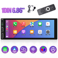 1 Din 6.86 Zoll Autoradio Mit Android Auto Apple Carplay Bluetooth AUX-IN USB FM