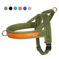 Hundegeschirr No Pull Nylon & Leder Gepolstert Softgeschirr Brustgeschirr XS-L