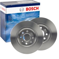 2X BOSCH BREMSSCHEIBEN Ø264mm HINTEN PASSEND FÜR ABARTH GRANDE PUNTO FIAT