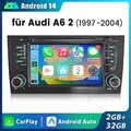 Carplay Android 14 Autoradio Für Audi A6 S6 Avant RS6 GPS SWC WIFI DAB+ BT 2+32G