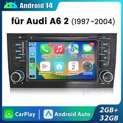 Carplay Android 14 Autoradio Für Audi A6 S6 Avant RS6 GPS SWC WIFI DAB+ BT 2+32G