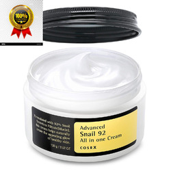 COSRX Advanced Snail 92% All-in-One Cream, Schneckenschleim Creme mit Hyaluron