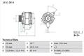 BOSCH 0 986 049 610 Lichtmaschine Generator 90A 14V für FIAT PUNTO (188)