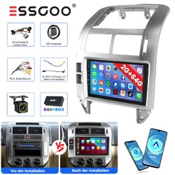 DAB+ Android 15 2+64G Für VW Polo 9N 9A 2001-2009 CarPlay Navi GPS CAM Autoradio