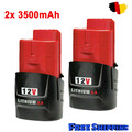 2x für  Milwaukee M12B2 Akku 12 Volt 3,5Ah Lithium M12 Li-Ion 4932430064