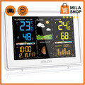 BALDR Wetterstation Funk mit Außensensor, Digital Farbdisplay DCF-Funkuhr Inn...