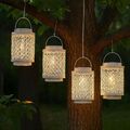 Hängelampe Solarleuchte Außen Gartendeko Laterne orientalisch Balkon LED 4er Set