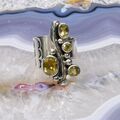 Citrin Ring, 925er Silber, Edelsteinring (21804), Edelsteinschmuck, facettiert