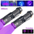 4/6/8X UV Lampe LED Taschenlampe 395nm Zoom Scorpion Bernstein Schwarzlicht