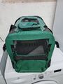 Tiertransportbox Leopet TSPB01, für Hund, Katze, Kleintiere, grün, Seitentaschen