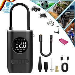 LCD Elektrische Luftpumpe Akku Kabellos Auto Reifen Druckluft Fahrrad Kompressor