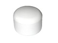 20 Stück - Kappe für Rundrohr D=32/33 mm - L=26 mm WEISS PVC (0.40€/1Stk)