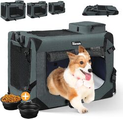 Hundetransportbox Hundebox Hundetasche Katzenbox Autotransportbox M-XL Faltbar