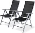 Gartenstühle Hochlehner Klappstuhl Alu 2er Set Aluminium Garten Stuhl Camping