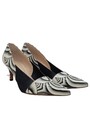 PETER KAISER Klassische Pumps Damen Pumps Gr. DE 41 wollweiß-schwarz Elegant