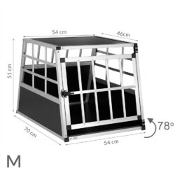 CADOCA® Hundetransportbox Transportbox Hundebox Aluminium Autotransportbox Hund✔️M-XXL ✔️stabil, leicht & langlebig✔️verschließbar