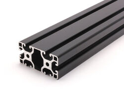 Aluminiumprofil schwarz 40x80 L I Typ Nut 8 leicht Alu (52,90€/m,min.1€)