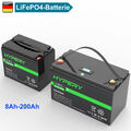 12V 200Ah 150Ah 100Ah LiFePO4 Akku Lithium Batterie BMS Wohnmobil Solar Off-grid