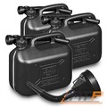 3er SET BENZINKANISTER 5L KRAFTSTOFFKANISTER RASENMÄHER MOTORSÄGE 5 L + TRICHTER