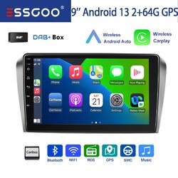 DAB+ 64GB Für MAZDA 3 2003-2009 Android 13 Autoradio CarPlay GPS Navi Bluetooth
