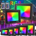 RGB LED Fluter 10-100W Außen Strahler Flutlicht Scheinwerfer Gartenlampe Dimmbar