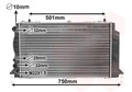 VAN WEZEL Motorkühler Wasserkühler 03002089 für 8C5 AUDI B4 8C2 80 89 8G7 20mm