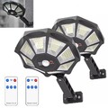 2X LED Solarleuchte mit Bewegungsmelder Außen Licht Solarlampen Garten Fluter DE