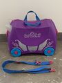 TRUNKI lila Kinder Reiten auf Koffer Mit Riemen & Schlüssel zusammenziehen - Handgepäck