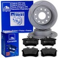 ATE PowerDisc BREMSSCHEIBEN + CERAMIC BELÄGE HINTEN für VW GOLF 5 6 AUDI A3 LEON