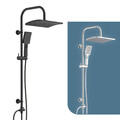 SCHÜTTE Überkopfbrauseset | Regendusche | Duschsystem | Duschset | Schwarz Chrom