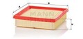 MANN-FILTER Luftfilter Motor Air Filter C 18 024