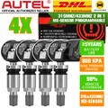 4X Autel 315&433 MHz RDKS Programmierbarer Cloneable TPMS Sensor Reifendruck DHL