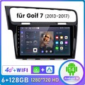 6+128G Android 14 Autoradio Carplay WIFI GPS Navi 128G Für VW Golf VII 7 2013-17