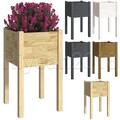 Pflanzkübel mit Füßen Holz Hochbeet Pflanzkasten Gemüsebeet Kräuterbeet 40x40x70