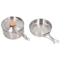 Topf Und Pfannen-Set 304 Edelstahl Camping Kochgeschirr Mess Kit Mit Lageru VK