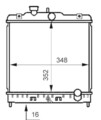 MAHLE Kühler Wasserkühler Motorkühlung Motorkühler BEHR CR 194 000S