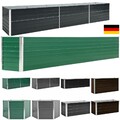 Hochbeet Verzinkter Stahl/WPC Gemüsebeet Pflanzbeet Garten Blumentopf Grau /Grün