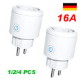 WIFI SMART STECKDOSE WIFI INTELLIGENTE 16A PLUG SCHALTER ENERGIEMESSUNG TUYA EU