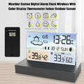 Funkuhr Digitale Wetterstation Thermometer Hygrometer mit Außensensor Wecker