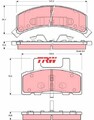 TRW GDB1273 Bremsbelagsatz für Scheibenbremse Bremsbelagsatz Bremsbeläge 