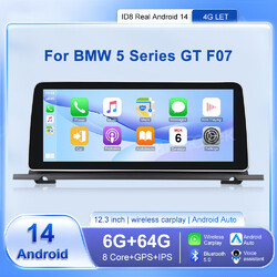 Android 14 Autoradio 12.3" IPS Screen Carplay GPS Navi Für BMW 5 Series GT F07