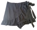 SHEIN Rock schwarz Skort Hose mit Rüschen Gürtel Damen Mädchen Gr. S