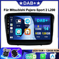 DAB+ Für Mitsubishi Pajero Sport 2 L200 2009 ANDROID 14 AUTORADIO CAR PLAY HDMI