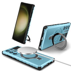 Magsafe Hülle für Samsung S24 S23 Ultra S22 S21 FE Magnetic Ständer Handy Case
