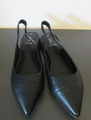 69A/8 S. OLIVER Damen Schuhe Slingpumps Gr. 40 schwarz Leder SOFT FOAM